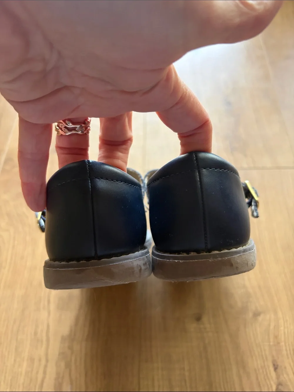 FootMates Navy Double-Strap Mary Jane Shoes for Kids